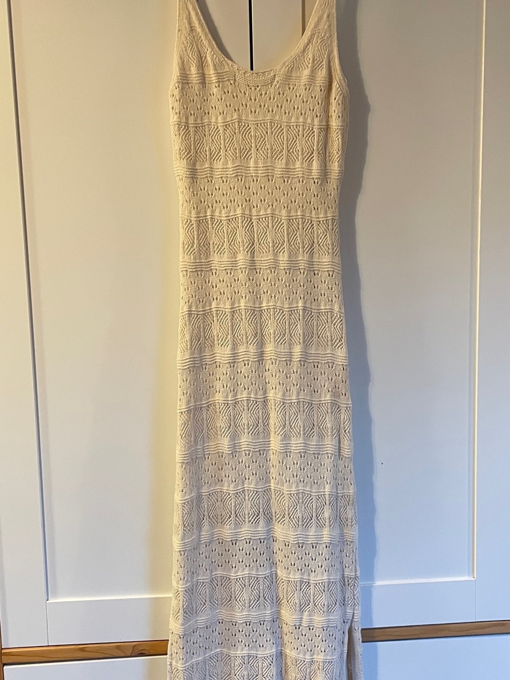 saltwater LUXE Cream Crochet Tank Maxi Dress